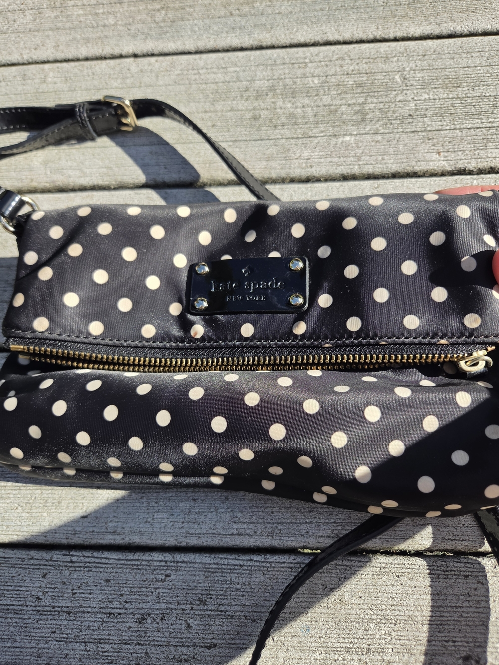 kate spade Black Polka Dot Crossbody Bag
